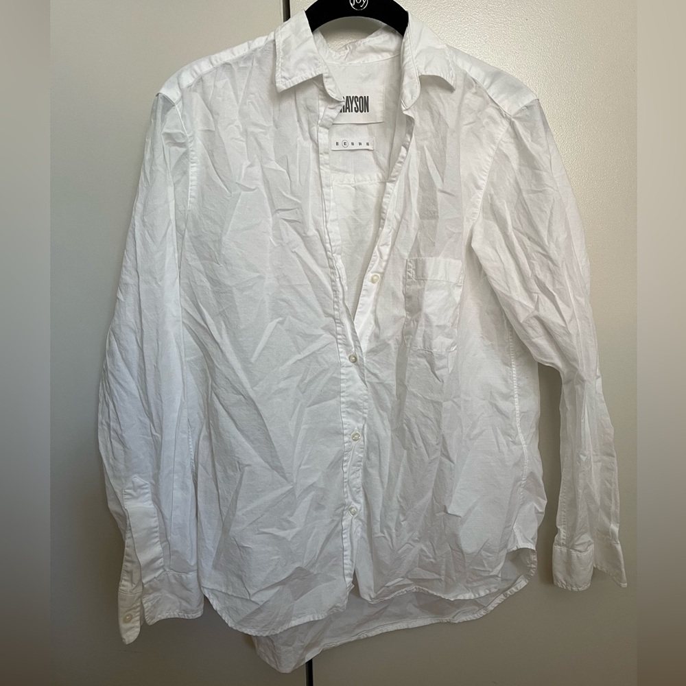 Grayson (aka Frank & Eileen) The Hero White Button Down in 100% Cotton Size S